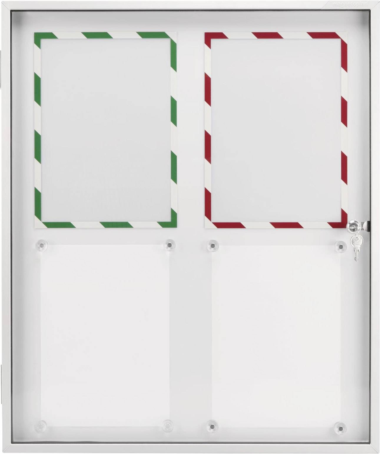 Magnetoplan Schaukasten 1215000 Verwendung für Papierformat: 4 x DIN A4 Innenbereich 1215000 Aluminium 1St.