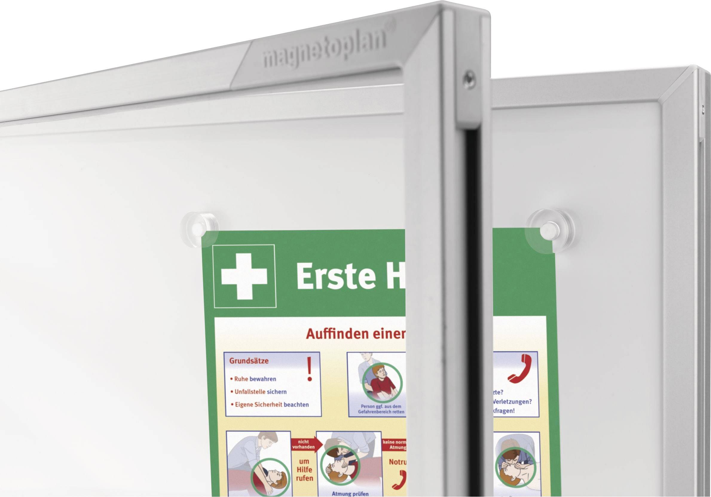 Magnetoplan Schaukasten 1215000 Verwendung für Papierformat: 4 x DIN A4 Innenbereich 1215000 Aluminium 1St.