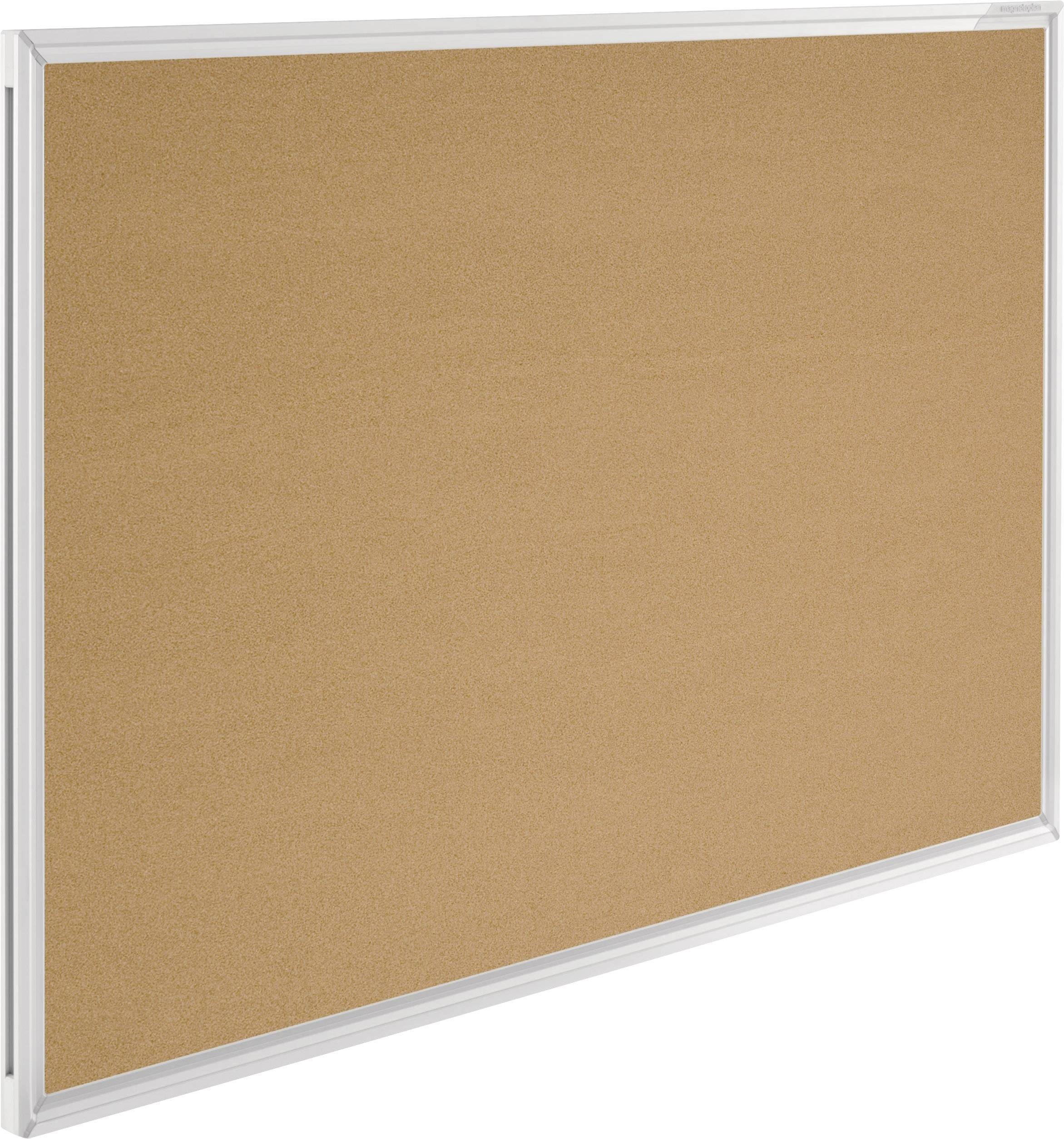 Eine leere Korkpinnwand in einem weißen Rahmen.