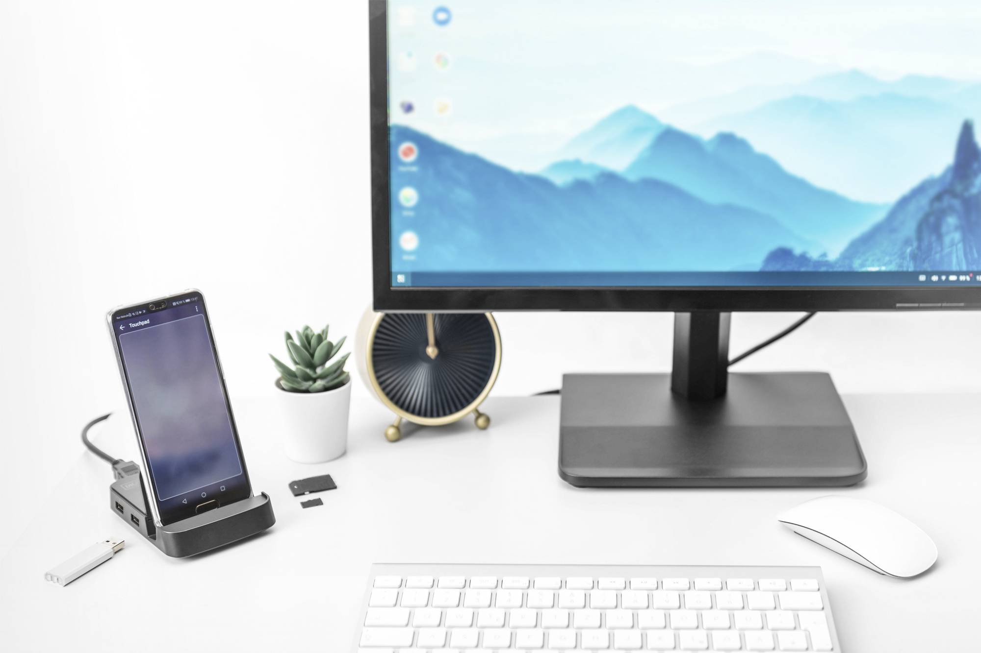 Digitus USB 3.0 Typ-C™ Smartphone Docking Station USB-C® (USB 3.2 Gen 1) Handy Dockingstation Schwarz