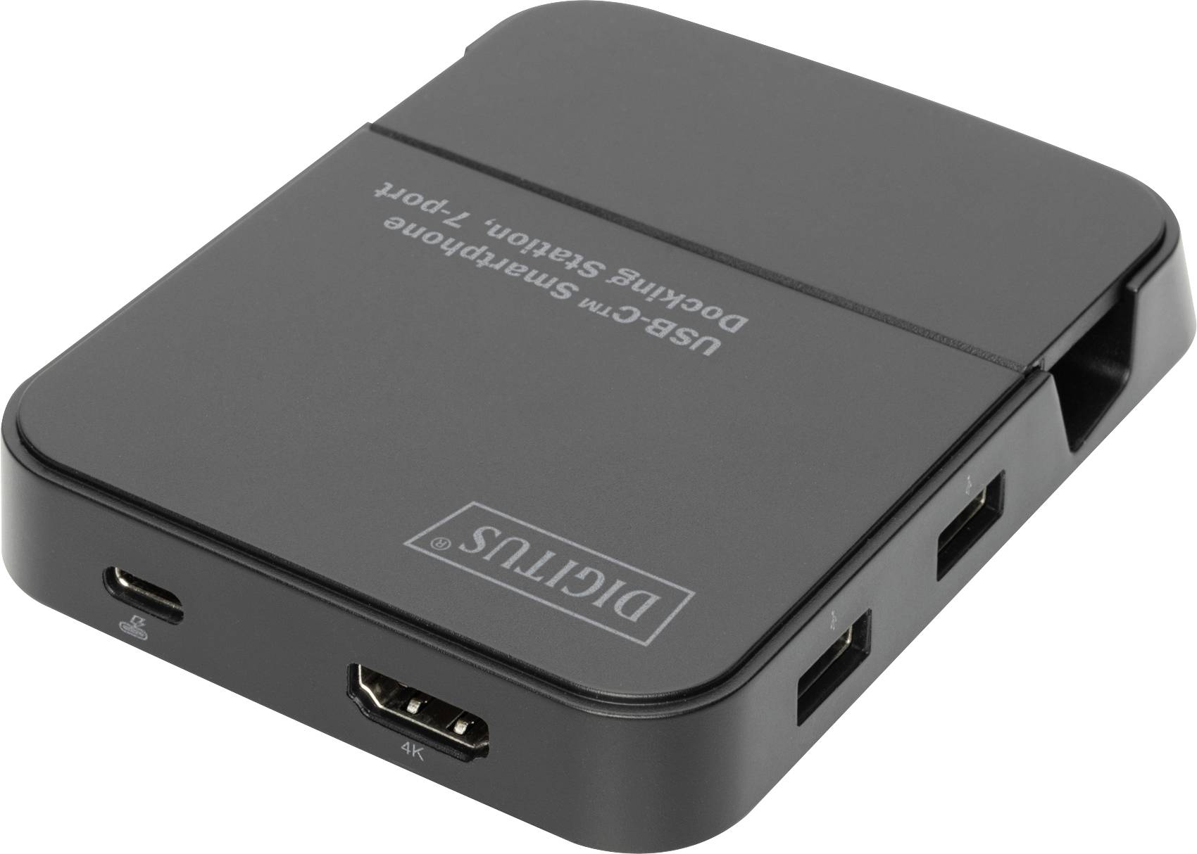 Digitus USB 3.0 Typ-C™ Smartphone Docking Station USB-C® (USB 3.2 Gen 1) Handy Dockingstation Schwarz