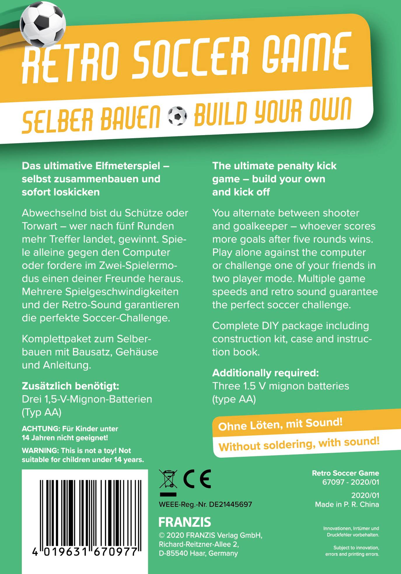 Franzis Verlag Retro Soccer Game - selber bauen