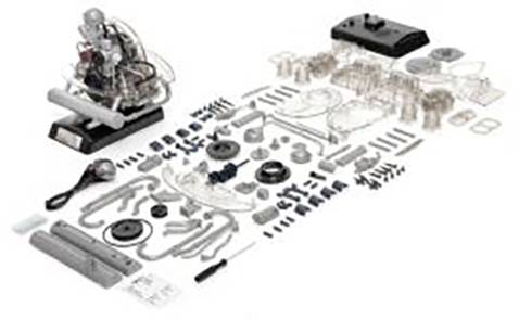 Franzis Verlag VW Käfer 4-Zylinder Boxermotor Bausatz ab 14 Jahre mit Motor