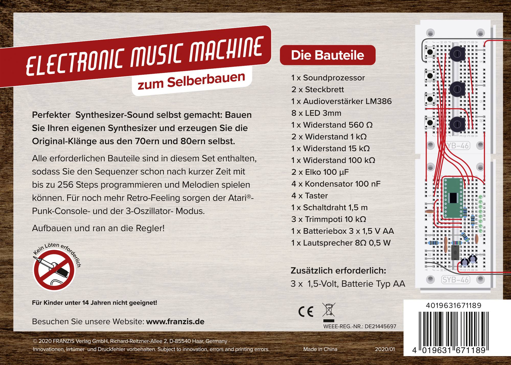 Franzis Verlag 67118 Sound Machine Bausätze Bausatz ab 14 Jahre