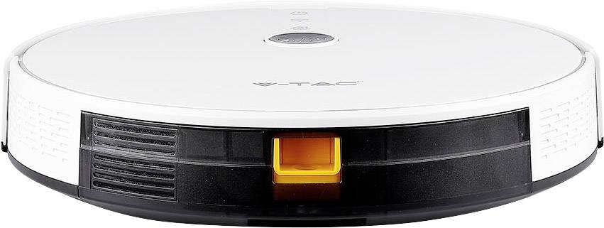 V-TAC VT-5555 white Reinigungsroboter Weiß Fernbedienbar, App gesteuert, kompatibel mit Amazon Alexa, kompatibel mit Google Home