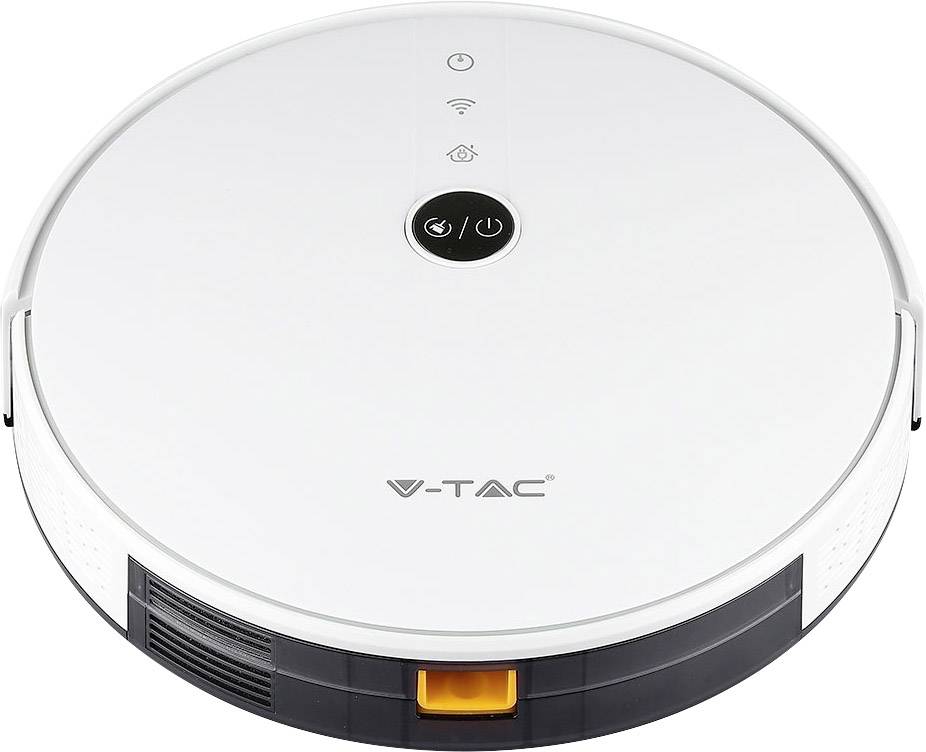 V-TAC VT-5555 white Reinigungsroboter Weiß Fernbedienbar, App gesteuert, kompatibel mit Amazon Alexa, kompatibel mit Google Home