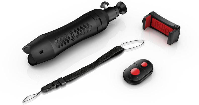 IK Multimedia iKlip Grip Pro Selfie Stick 9.1 cm 1/4 Zoll Schwarz Bluetooth