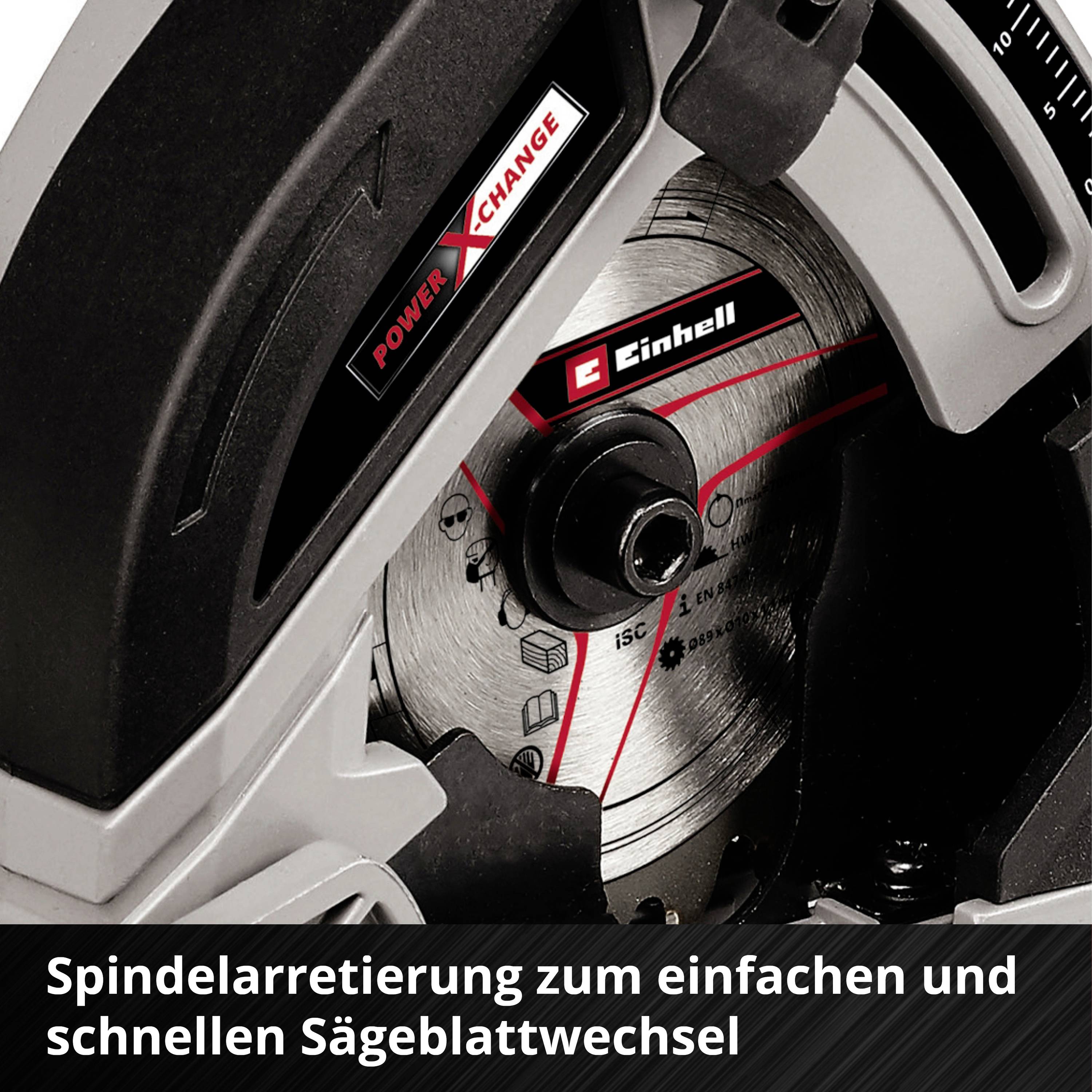 Einhell Power X-Change TE-CS 18/89 Li - Solo Mini-Handkreissäge ohne Akku, inkl. Trennscheibe 18V