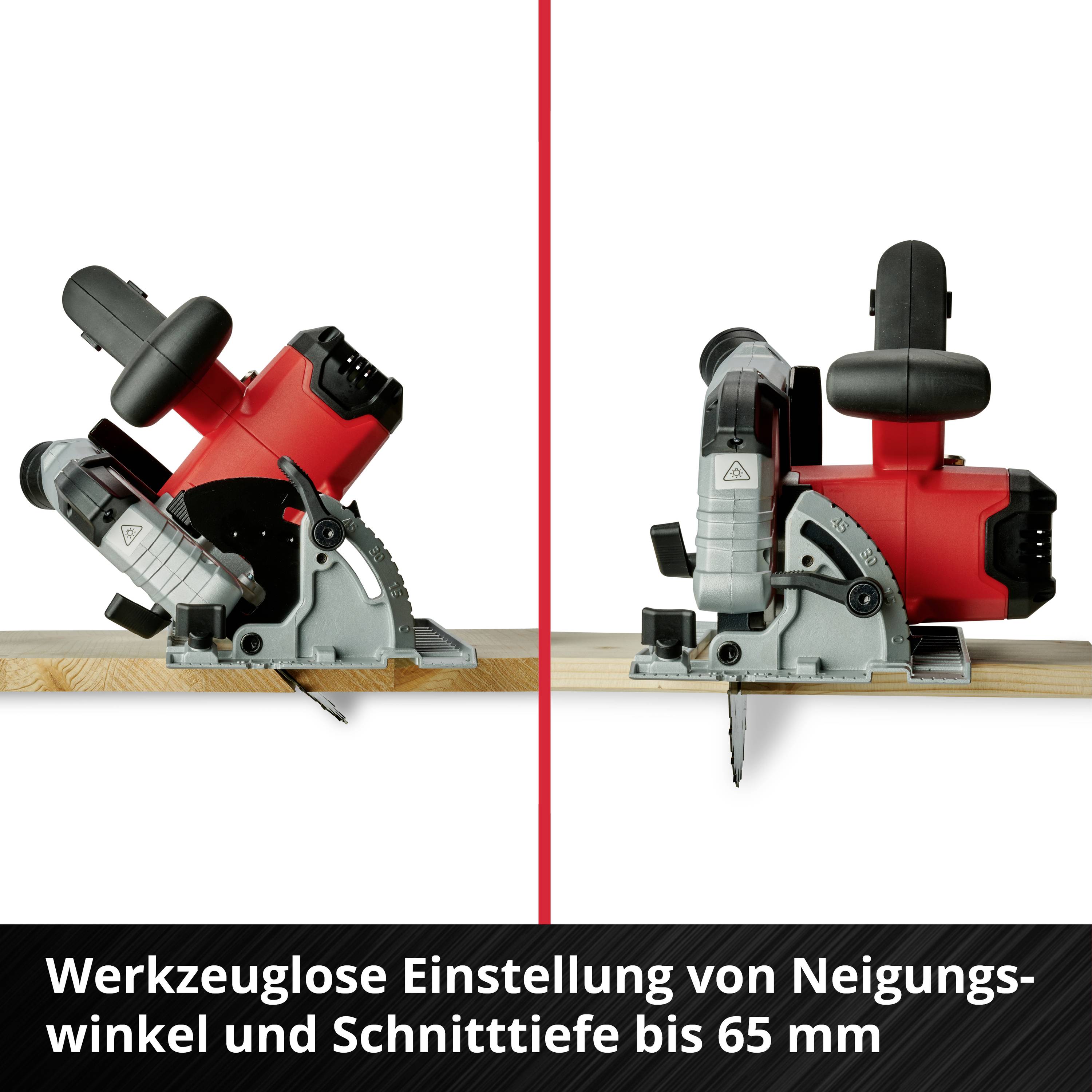 Einhell Professional TP-CS 18/190 Li BL - Solo Akku-Handkreissäge Schnitttiefe max. (90°) 65mm bürstenlos, ohne Akku, ohne