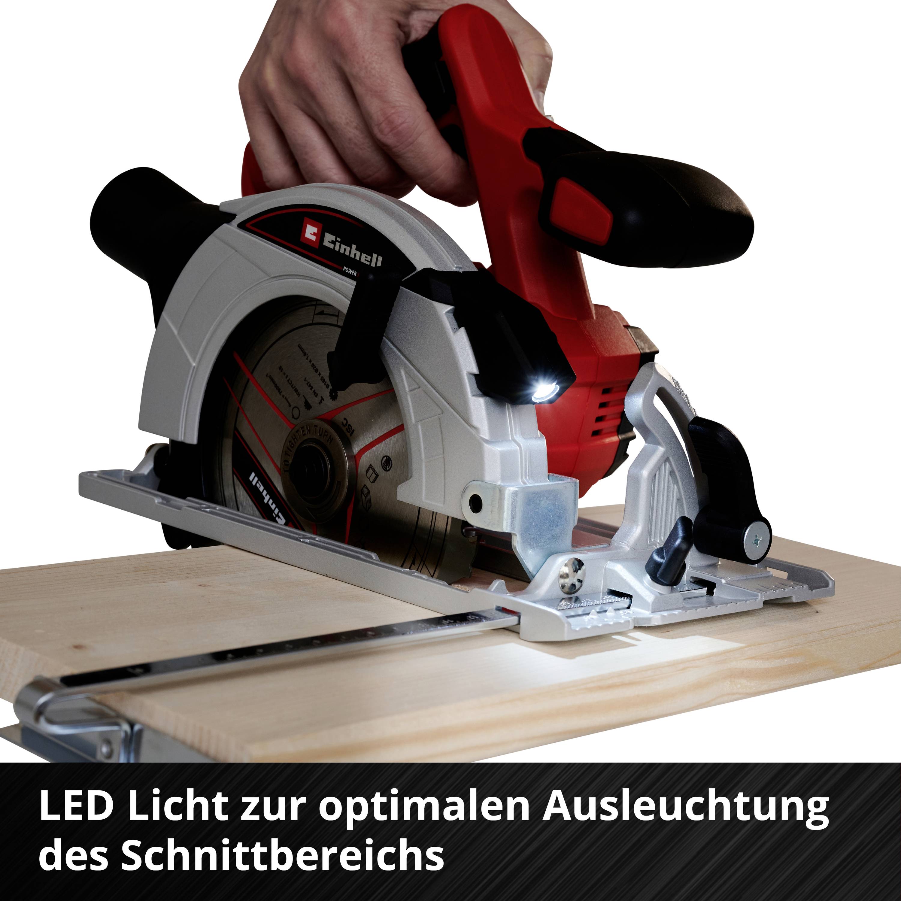 Einhell TE-CS 18/165-1 Li - Solo Akku-Handkreissäge Schnitttiefe max. (90°) 54mm ohne Akku, inkl. Trennscheibe 18V