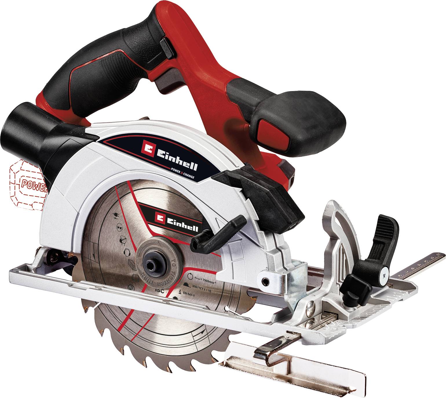 Einhell TE-CS 18/165-1 Li - Solo Akku-Handkreissäge Schnitttiefe max. (90°) 54mm ohne Akku, inkl. Trennscheibe 18V