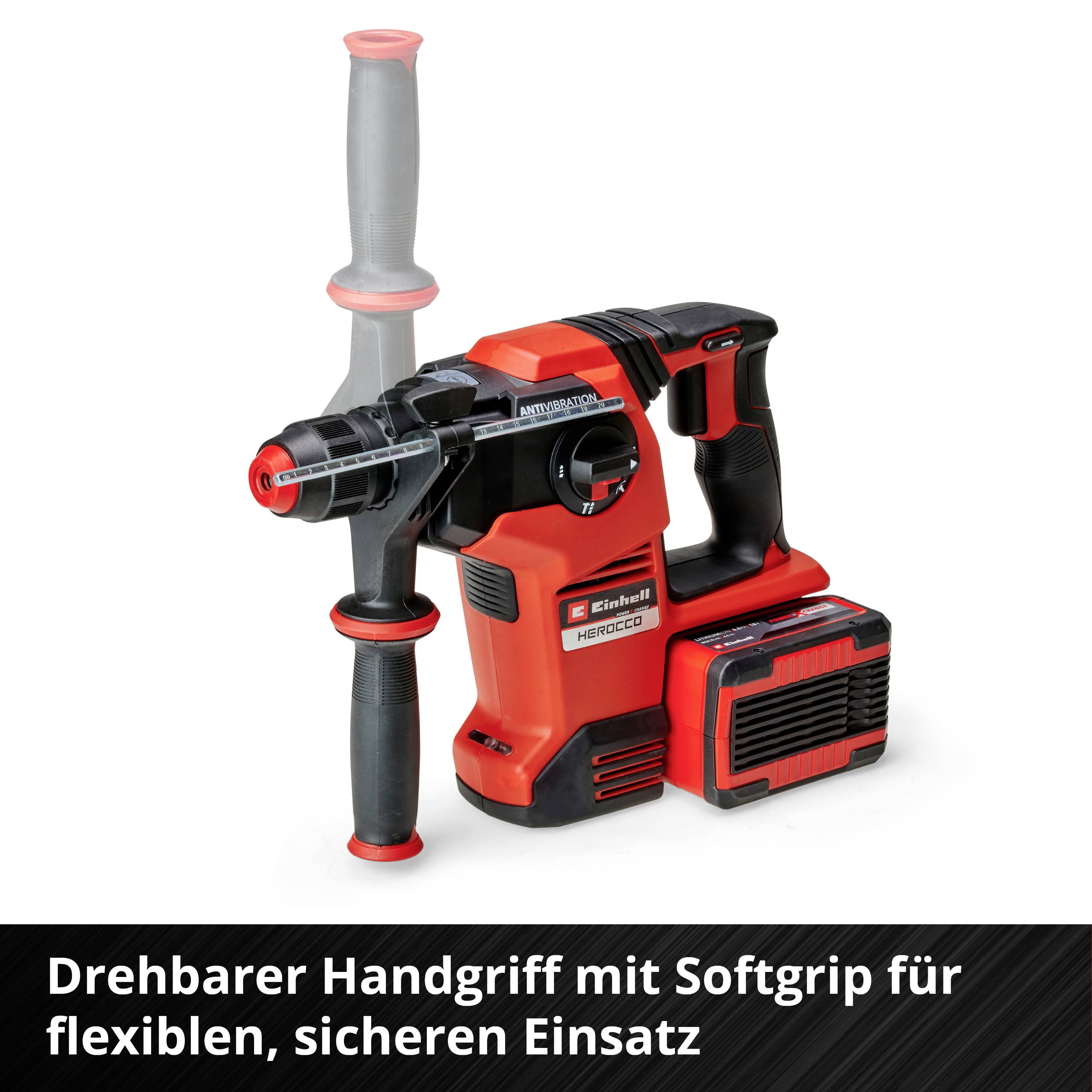 Einhell Professional HEROCCO 36/28 SDS-Plus-Akku-Bohrhammer 36V Li-Ion bürstenlos, ohne Akku, ohne Ladegerät, inkl. Koffer