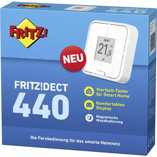 AVM FRITZ!DECT 440 20002905 DECT, DECT ULE Wandschalter mit Display Innenbereich AVM FRITZ!DECT 440 20002905 DECT, DECT ULE Wandschalter mit Display Innenbereich