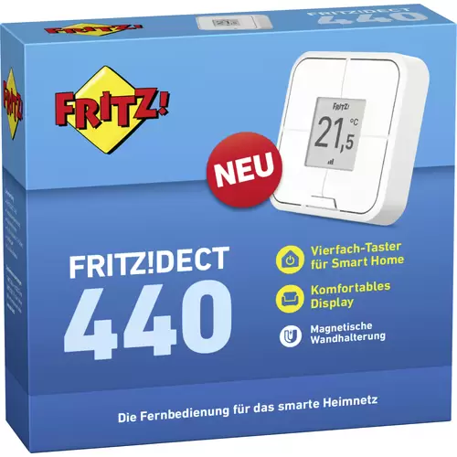 AVM FRITZ!DECT 440 20002905 DECT, DECT ULE Wandschalter mit Display Innenbereich AVM FRITZ!DECT 440 20002905 DECT, DECT ULE Wandschalter mit Display Innenbereich