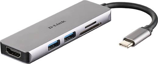 5-in-1 USB-C-Hub DUB-M530 2x USB 3.0