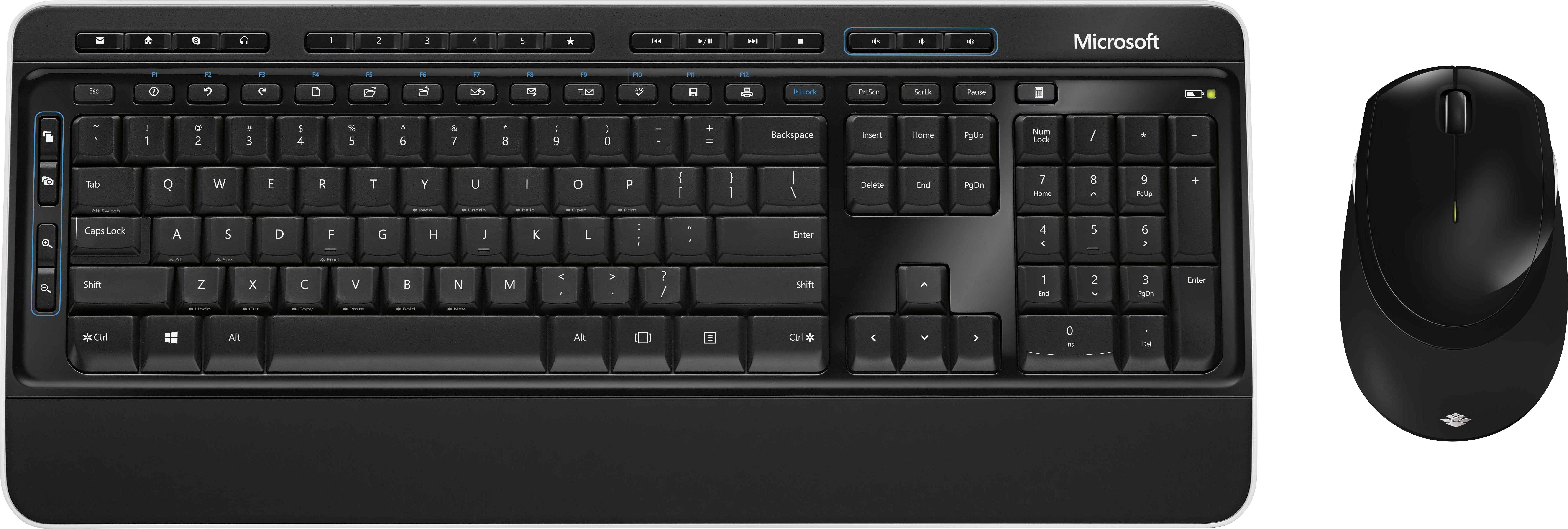 Microsoft Microsoft® Wireless Desktop 3050 with AE Funk Tastatur, Maus-Set Englisch, QWERTY Schwarz