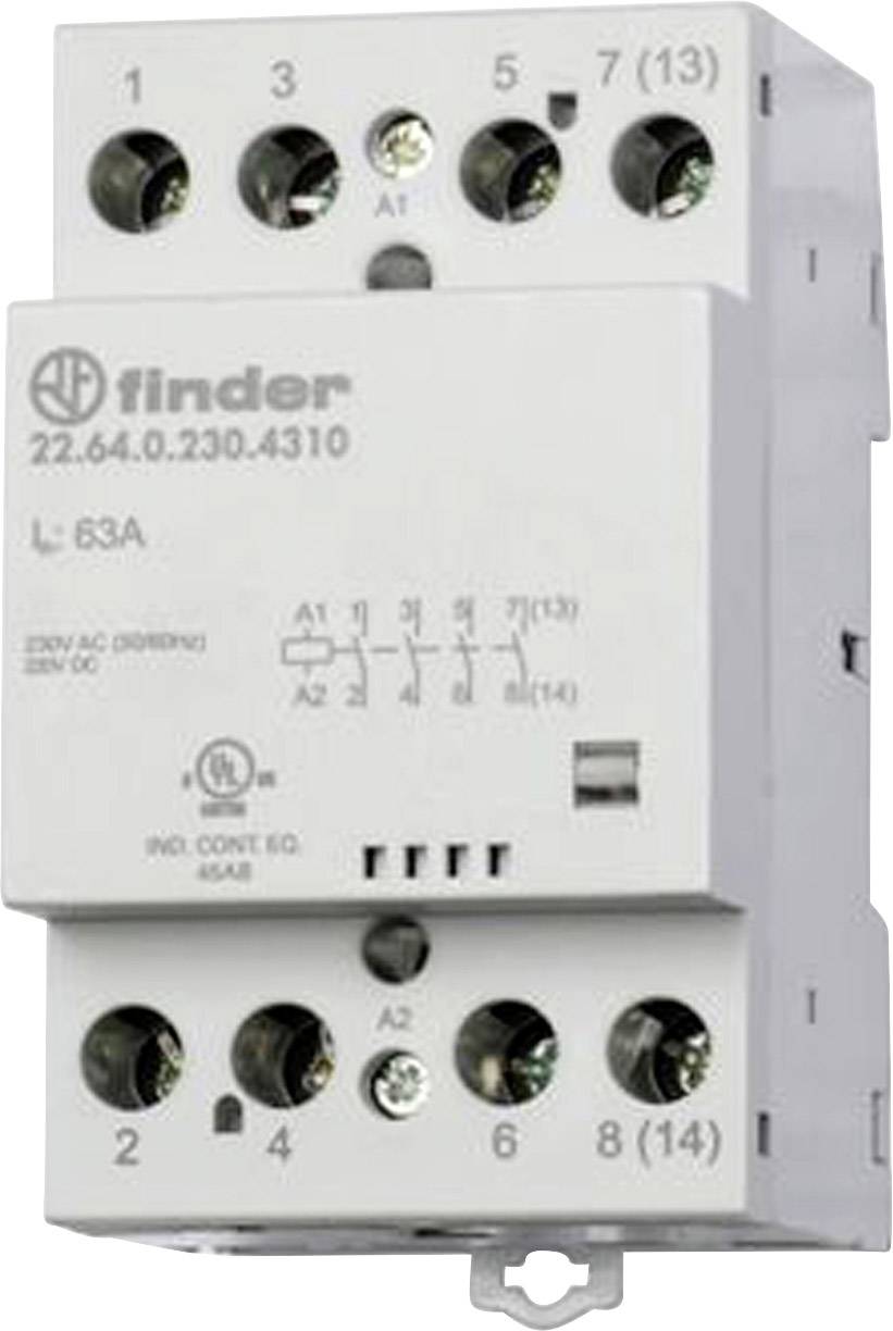 Finder 22.64.0.230.4717 Installationsschütz 3 Schließer, 1 Öffner 230 V/AC, 240 V/AC