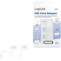 LogiLink AA0047 SIM Nadel inkl. SIM Nadel Adaptiert von: Nano SIM, Micro SIM Adaptiert auf: Standard SIM, Micro SIM, Nano SIM LogiLink AA0047 SIM Nadel inkl. SIM Nadel Adaptiert von: Nano SIM, Micro SIM Adaptiert auf: Standard SIM, Micro SIM, Nano SIM