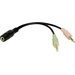 LogiLink CA0020 Klinke Audio Adapter [1x Klinkenbuchse 3.5mm - 2x Klinkenstecker 3.5 mm] Schwarz