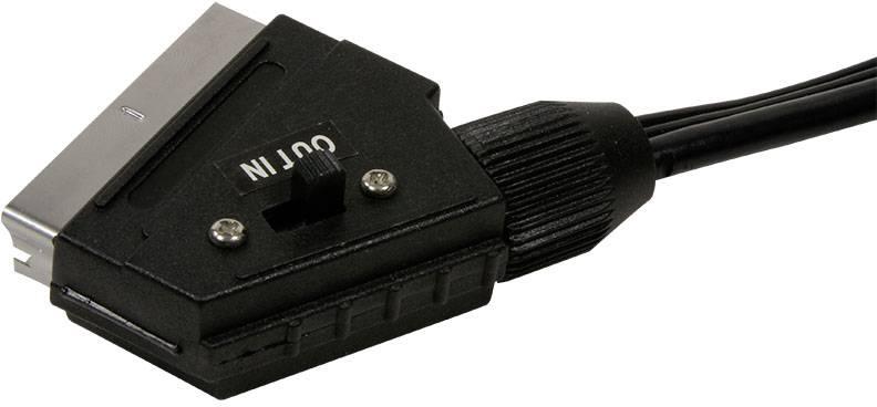 LogiLink SCART / Cinch TV, Receiver Anschlusskabel [1x SCART-Stecker - 3x Cinch-Stecker] Schwarz