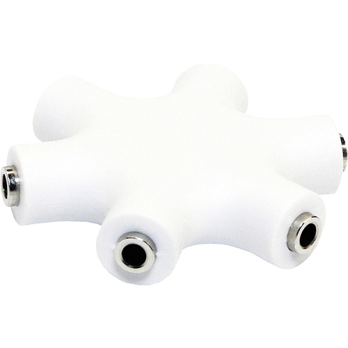LogiLink CA1088 Klinke Audio Adapter [3x Klinkenbuchse 3.5 mm - 3x Klinkenbuchse 3.5 mm] Weiß