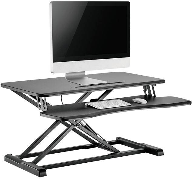 LogiLink EO0033 Sitz-Steh-Schreibtischaufsatz Höhen-Bereich: 100 bis 505mm Schwarz