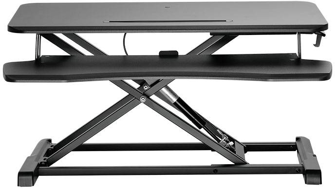 LogiLink EO0033 Sitz-Steh-Schreibtischaufsatz Höhen-Bereich: 100 bis 505mm Schwarz