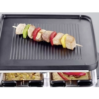 Severin 2373 Raclette 8 Pfännchen, Antihaftbeschichtung, Grillfunktion Edelstahl (gebürstet), Schwarz Severin 2373 Raclette 8 Pfännchen, Antihaftbeschichtung, Grillfunktion Edelstahl (gebürstet), Schwarz