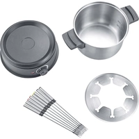 Severin 2470 Fondue 1500W 8 Fonduegabeln Edelstahl (gebürstet), Schwarz Severin 2470 Fondue 1500W 8 Fonduegabeln Edelstahl (gebürstet), Schwarz