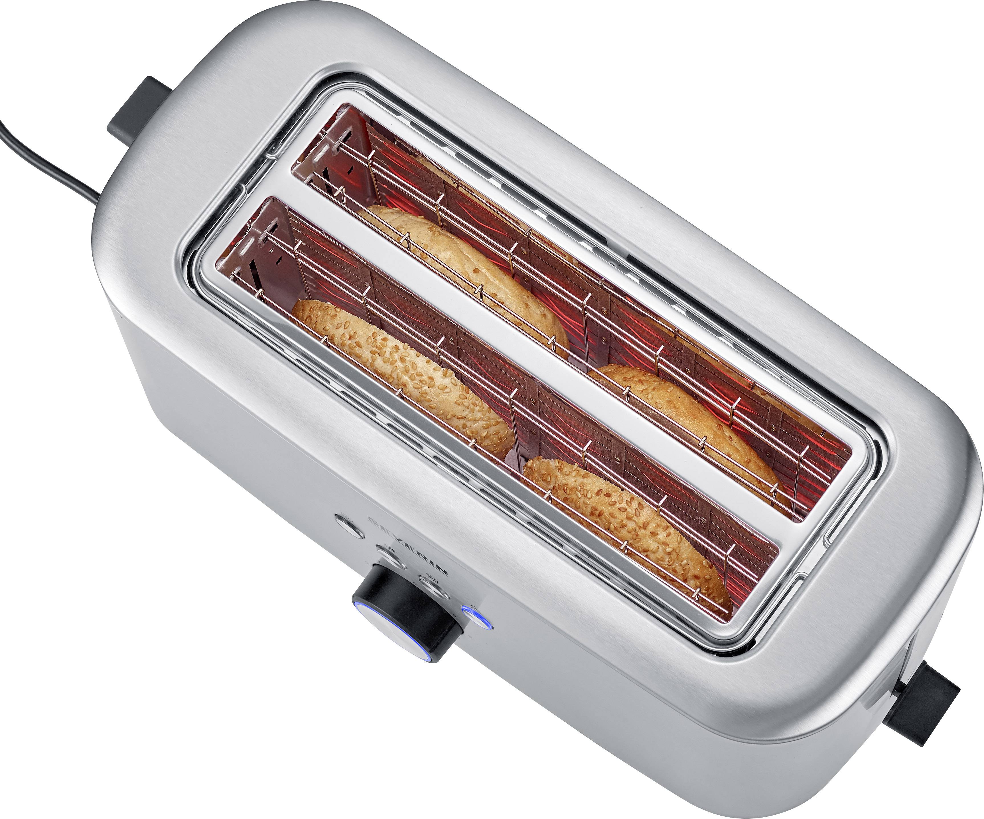 Severin AT 2512 Langschlitztoaster mit BagelFunktion, mit eingebautem