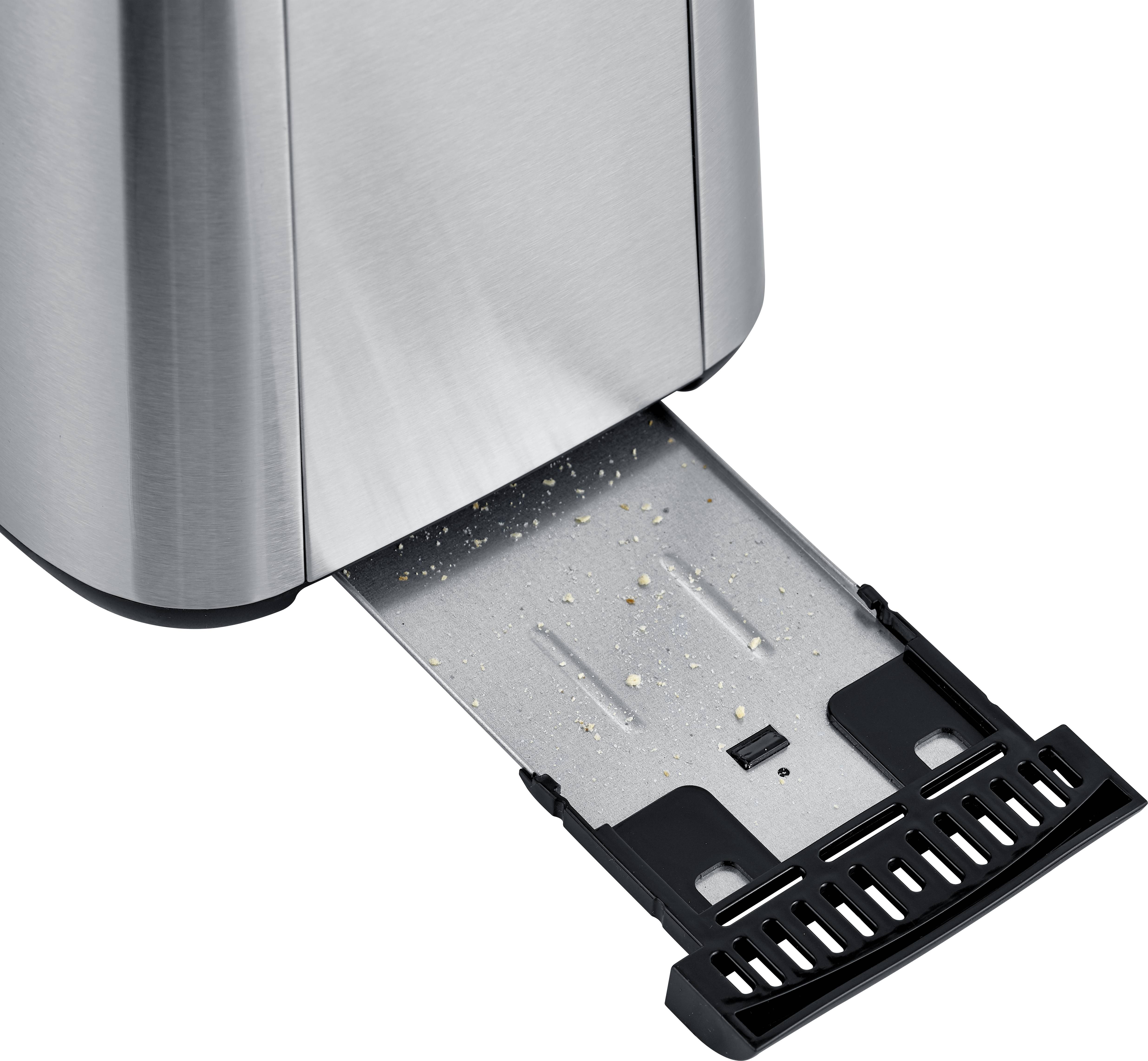 Severin AT 2513 Toaster mit Brötchenaufsatz Edelstahl (gebürstet)
