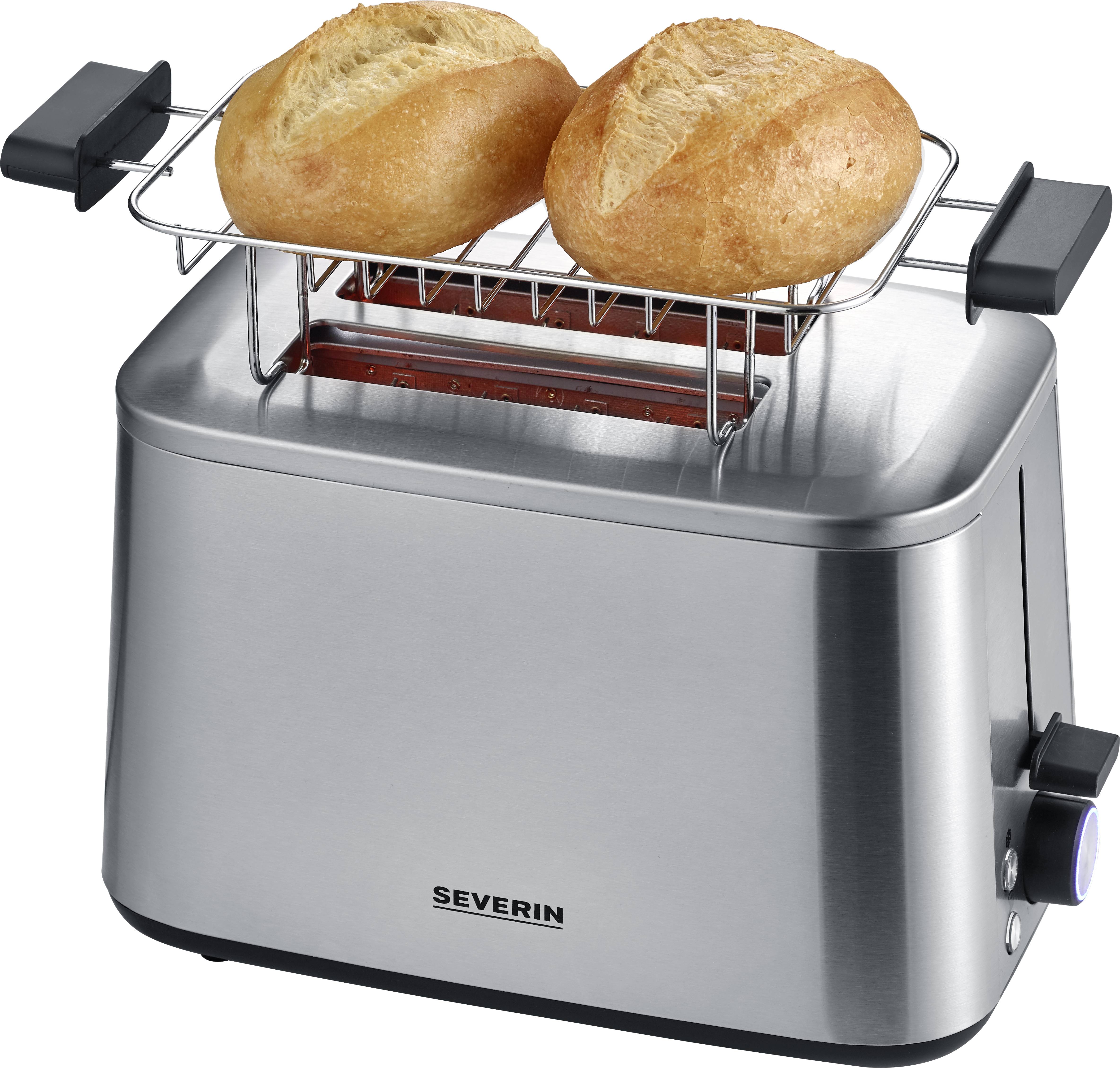 Severin AT 2513 Toaster mit Brötchenaufsatz Edelstahl (gebürstet)