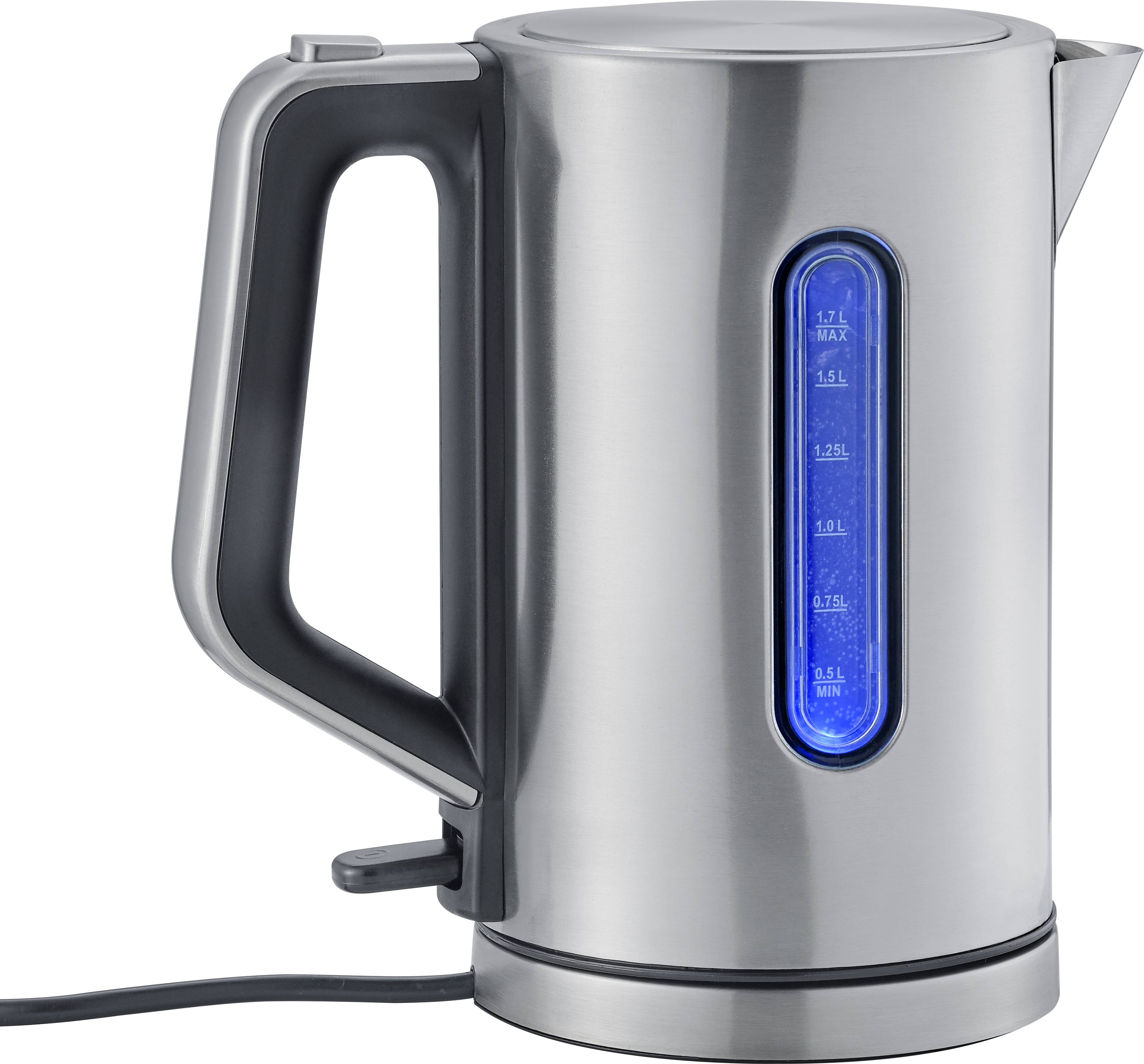 Severin 3416 Wasserkocher schnurlos, Überhitzungsschutz Edelstahl (gebürstet)