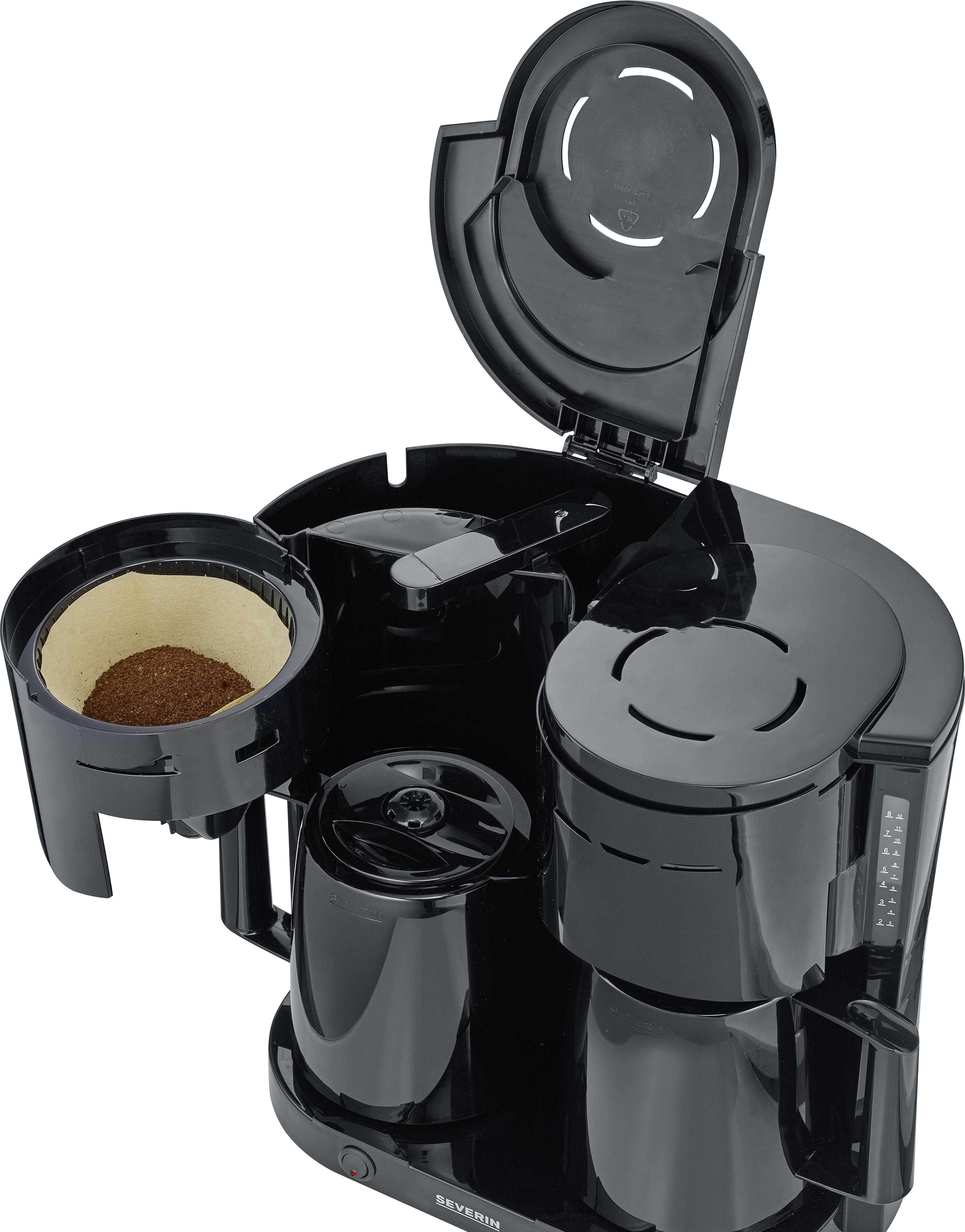 Severin 5829 Kaffeemaschine Schwarz Fassungsvermögen Tassen=8 Isolierkanne