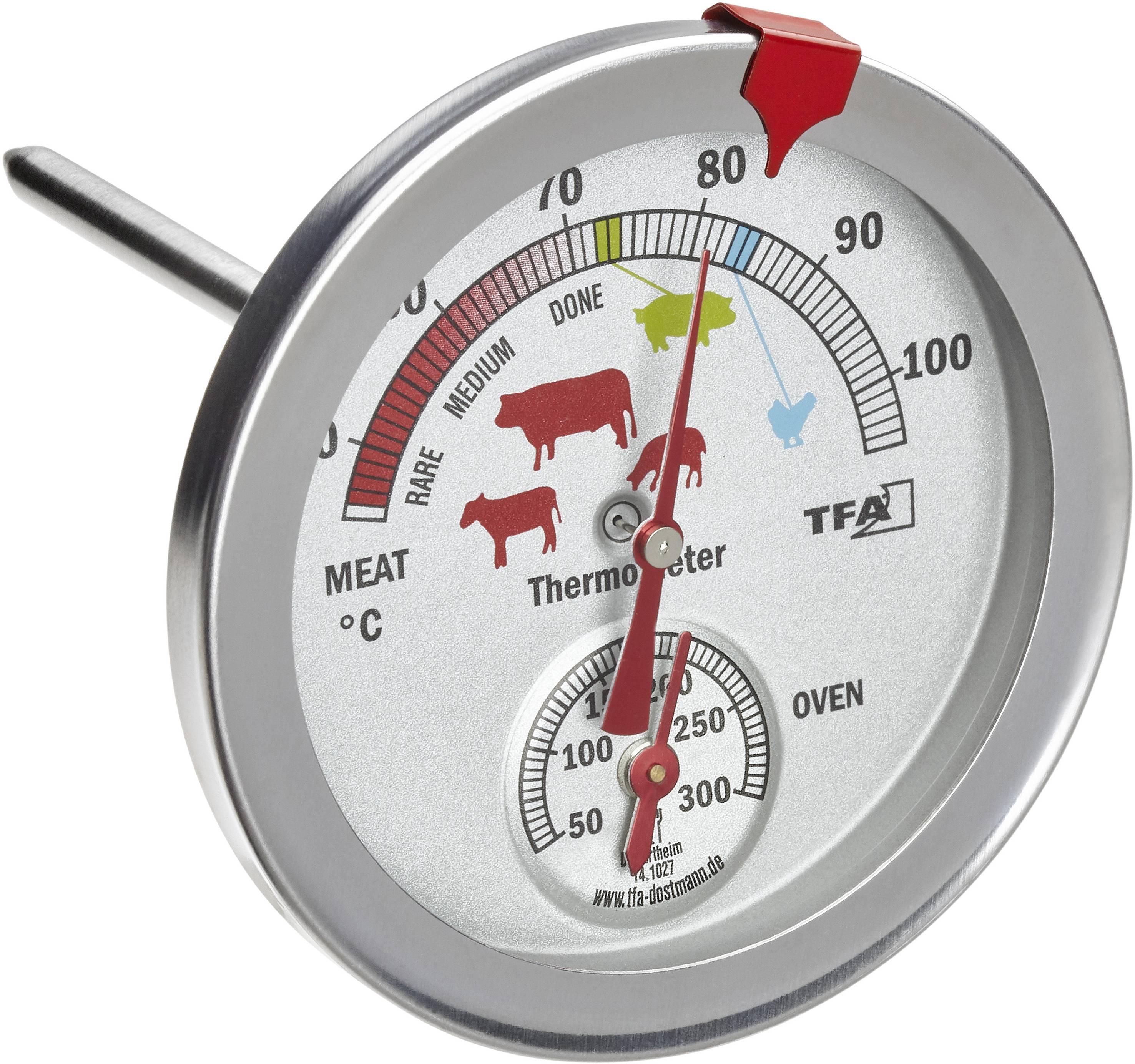 TFA Dostmann 14.1027 Analoges Braten- / Ofenthermometer 14.1027