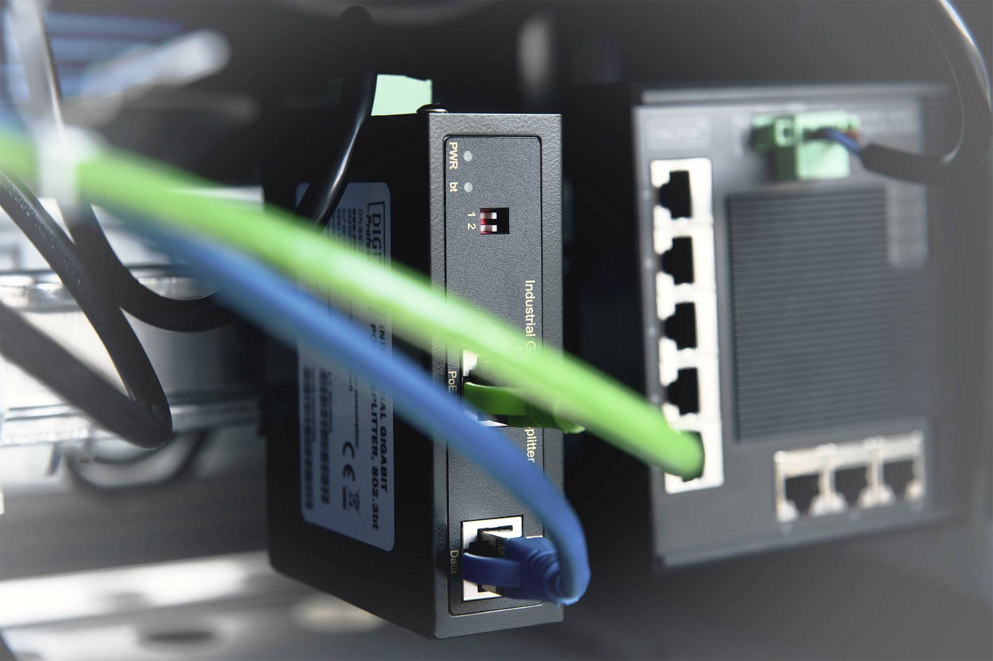 Digitus DN-651111 PoE Splitter 10 / 100 / 1000MBit/s IEEE 802.3af (12.95 W), IEEE 802.3at (25.5 W), IEEE 802.3bt