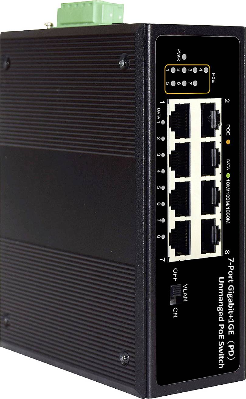 Digitus DN-651113 Industrial Ethernet Switch 10 / 100 / 1000 MBit/s IEEE 802.3af (12.95 W), IEEE 802.3at (25.5 W)