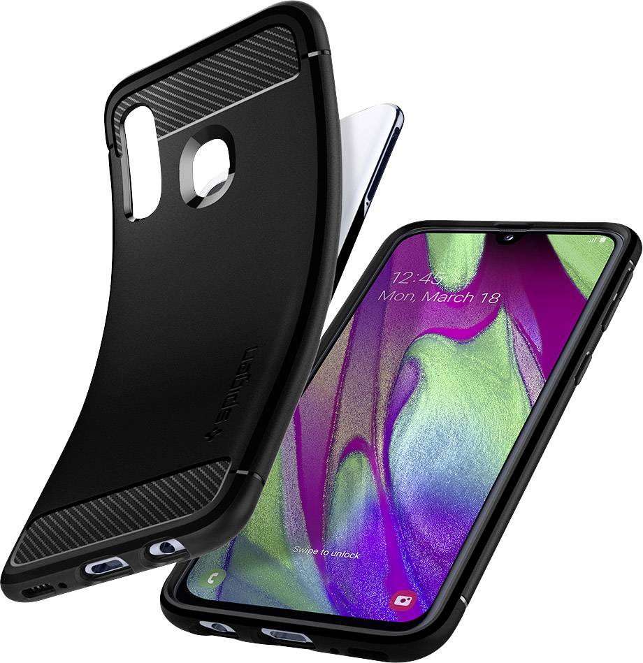 Spigen Rugged Armor Case Samsung Galaxy A40 Matt Schwarz