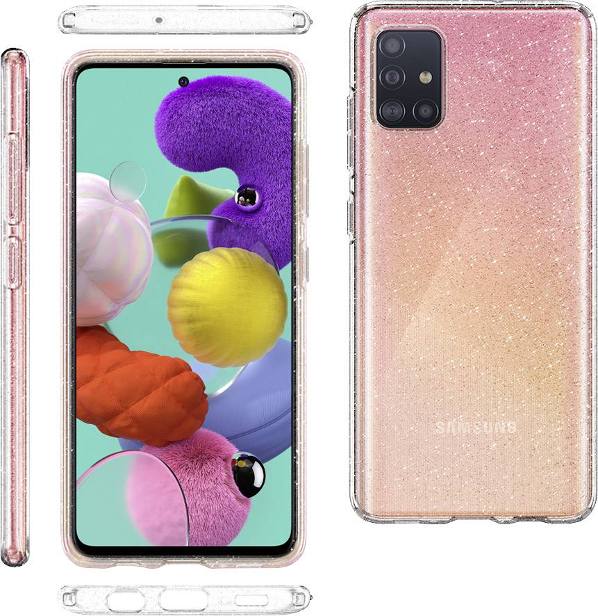 Spigen Liquid Crystal Case Samsung Galaxy A51 Klar, Glitzereffekt