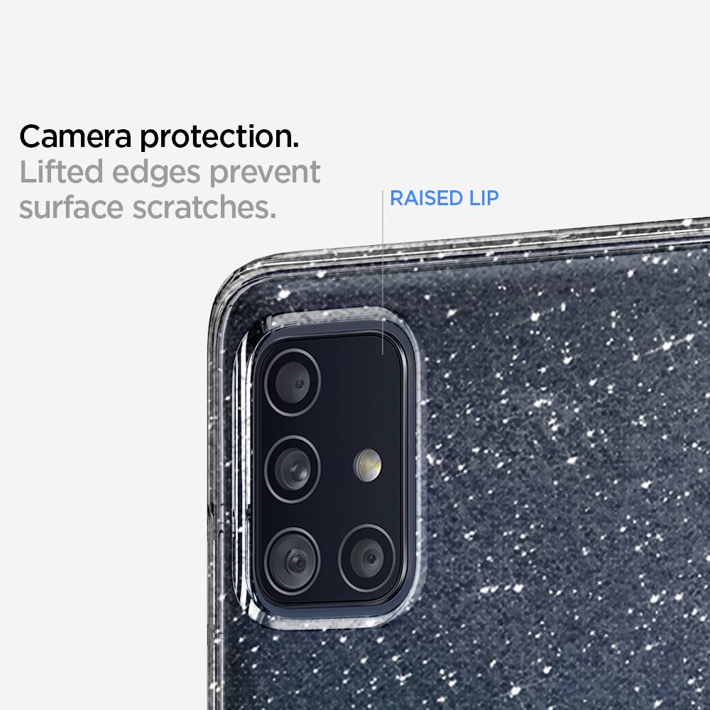 Spigen Liquid Crystal Case Samsung Galaxy A51 Klar, Glitzereffekt