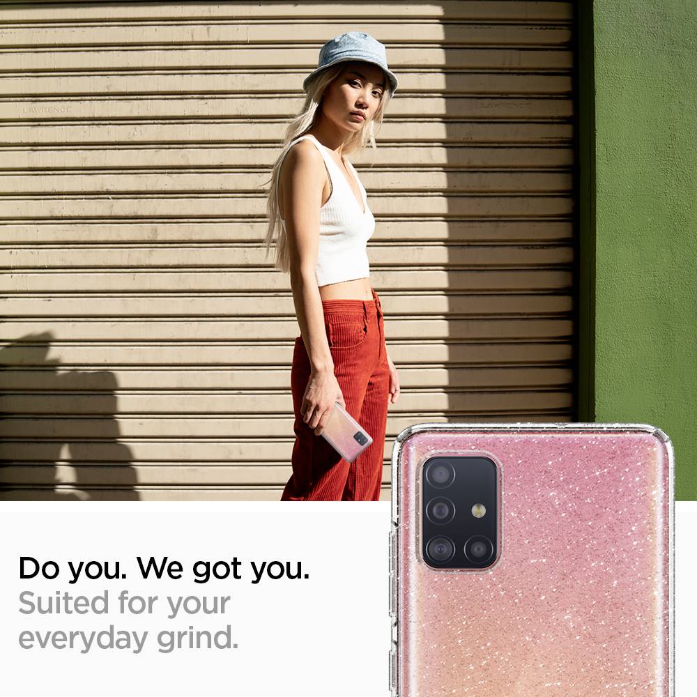 Spigen Liquid Crystal Case Samsung Galaxy A51 Klar, Glitzereffekt