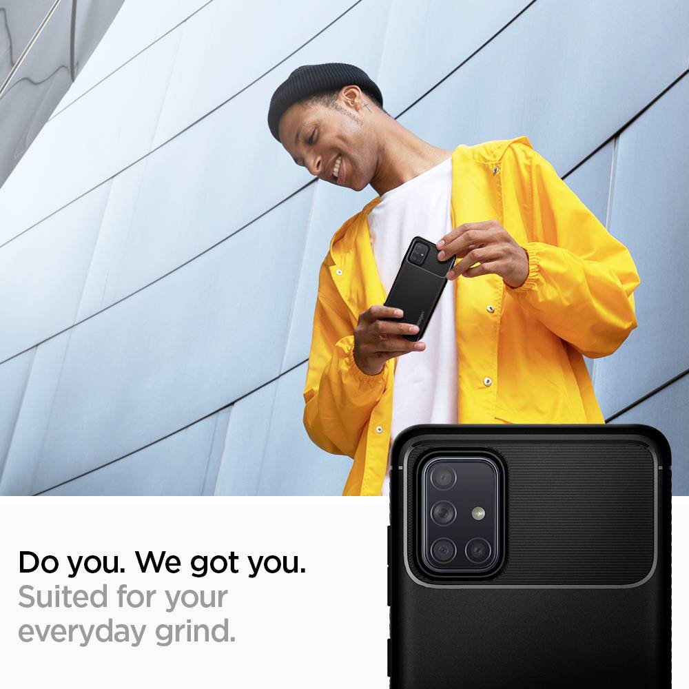 Spigen Rugged Armor Case Samsung Galaxy A71 Matt Black