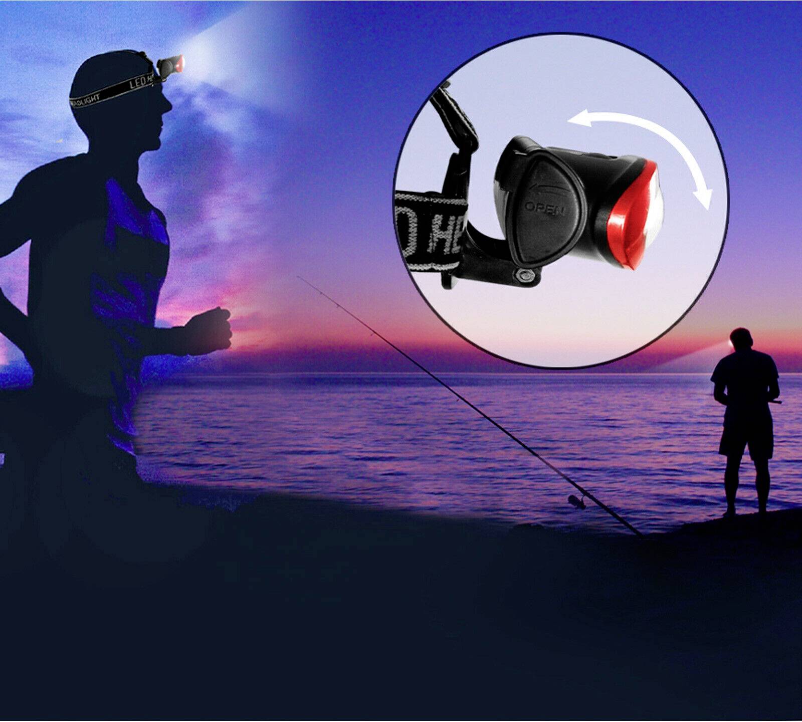 Eaxus LED Stirnlampe batteriebetrieben 150lm 71320