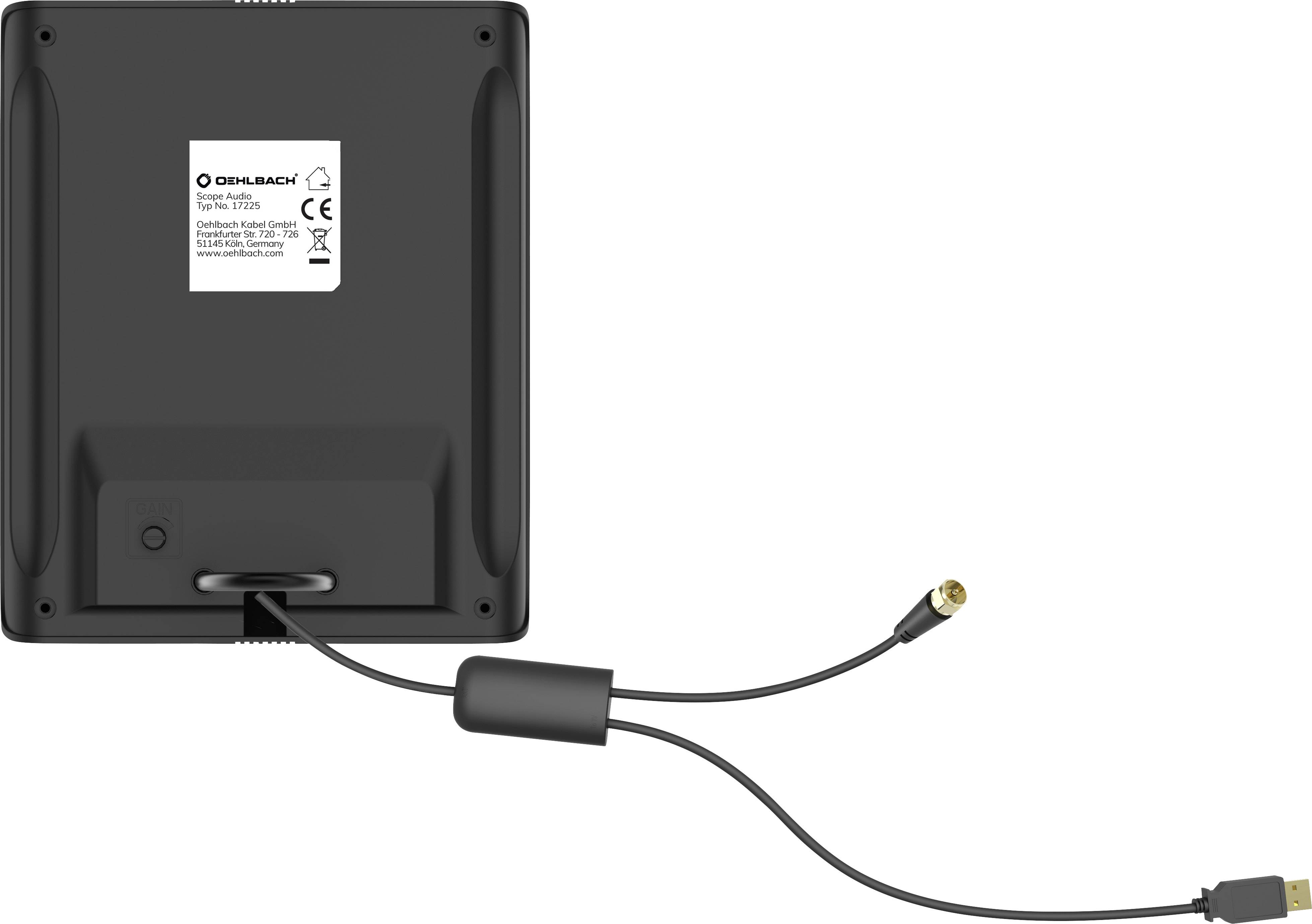 Oehlbach Scope Audio D1C17225 DAB+ Zimmerantenne Schwarz