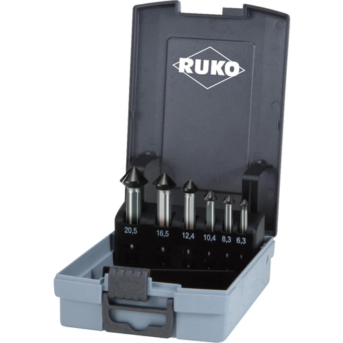 RUKO 102790EPRO Kegelsenker-Set 6teilig 6.3 mm, 8.3 mm, 10.4 mm, 12.4 mm, 16.5 mm, 20.5 mm HSS 1 Se RUKO 102790EPRO Kegelsenker-Set 6teilig 6.3 mm, 8.3 mm, 10.4 mm, 12.4 mm, 16.5 mm, 20.5 mm HSS 1 Se