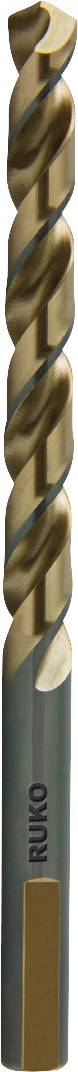Metallbohrer mit spiralförmigen Gewindeschneiden, goldfarben, zum Bohren harter Materialien geeignet.
