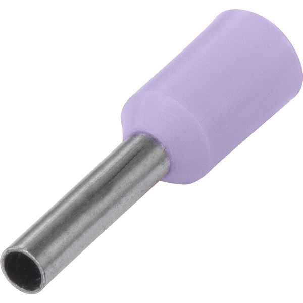 TRU COMPONENTS TC-9163712 Aderendhülse 0.25mm² Teilisoliert Violett 100St.