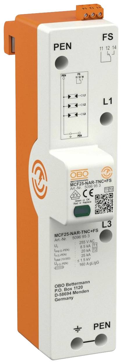 OBO Bettermann 5096953 MCF25-NAR-TNC+FS Kombiableiter 1St.