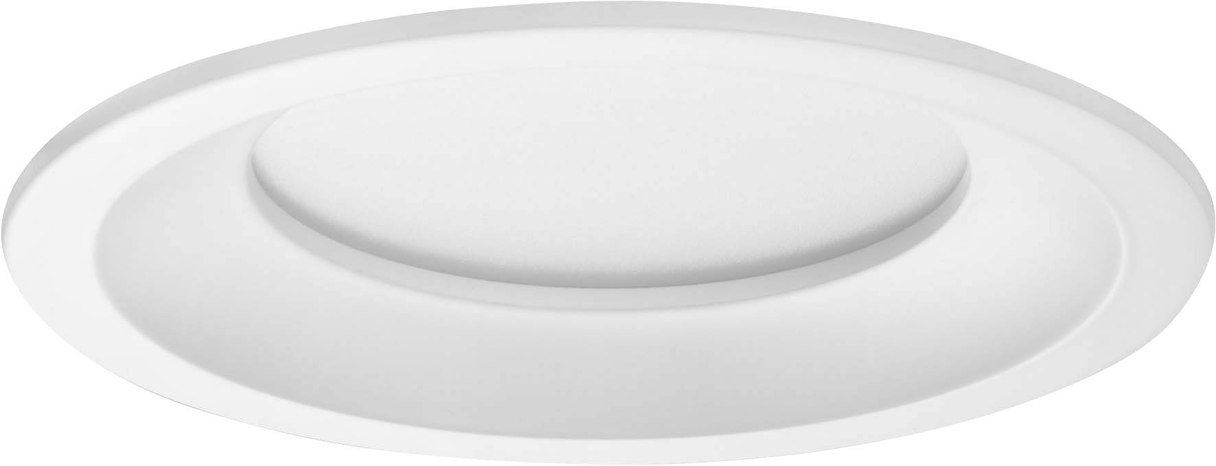 Weiße, runde LED-Deckenleuchte mit schlichtem Design. Ideal für moderne Innenräume.