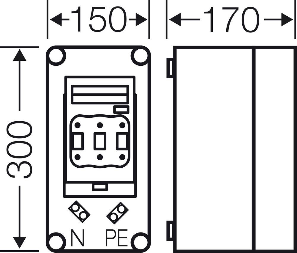 Hensel 2000188 Sicherungshalter Sicherungsgröße = 0 3polig 125 A 800 V